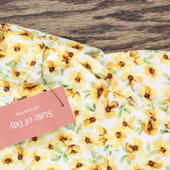 NWT State Of Day Printed Poplin Pajama Pants 100180264MS Cornsilk Yellow 2XL - Picture 4 of 6